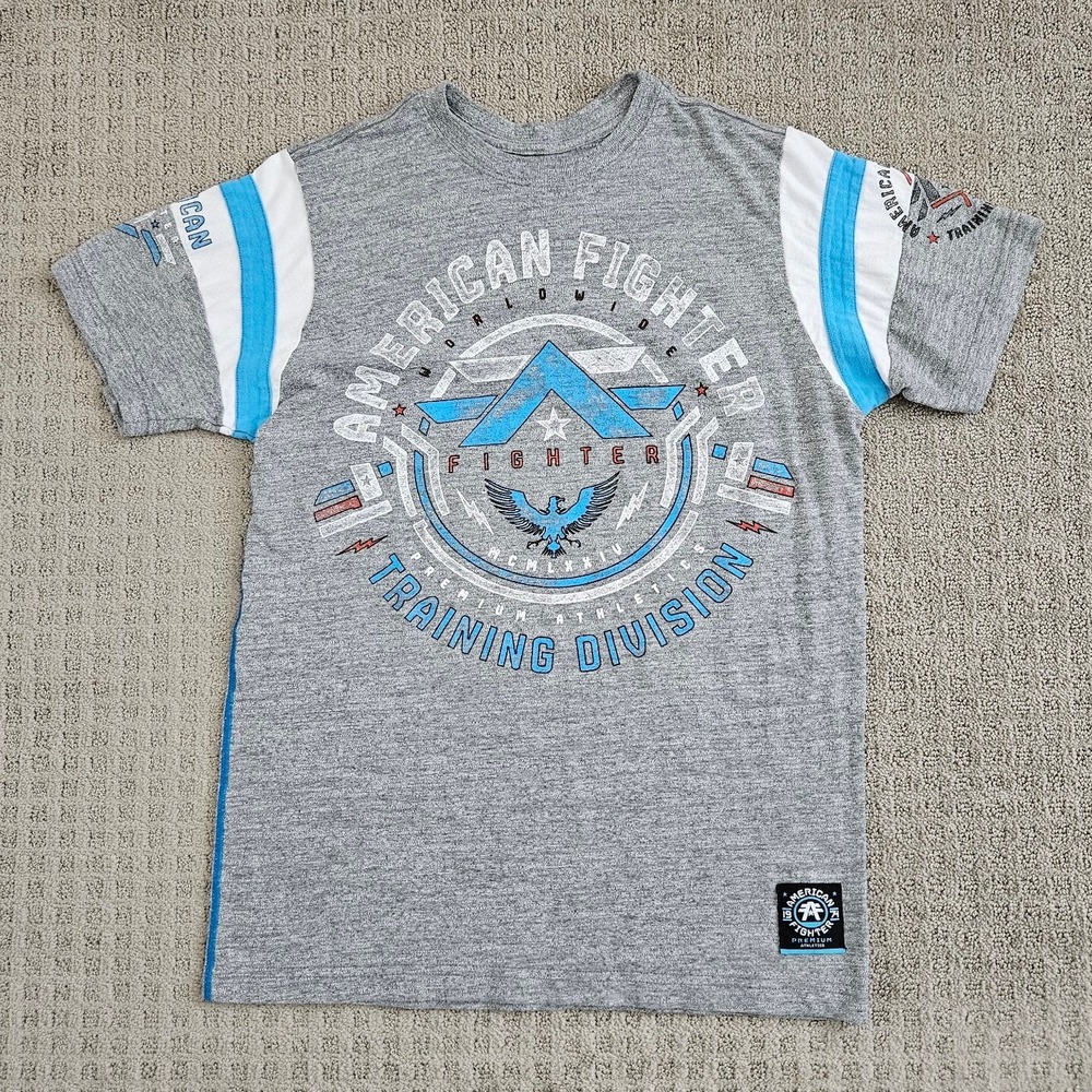 American Fighter (Men's Large) Gray T-Shirt Training Division MMA Graphic Tee